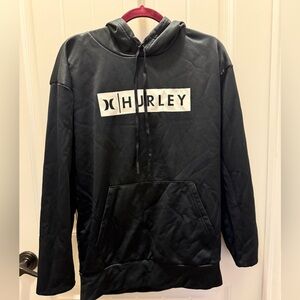 Hurley Men’s Black Hoodie with White Logo (M)